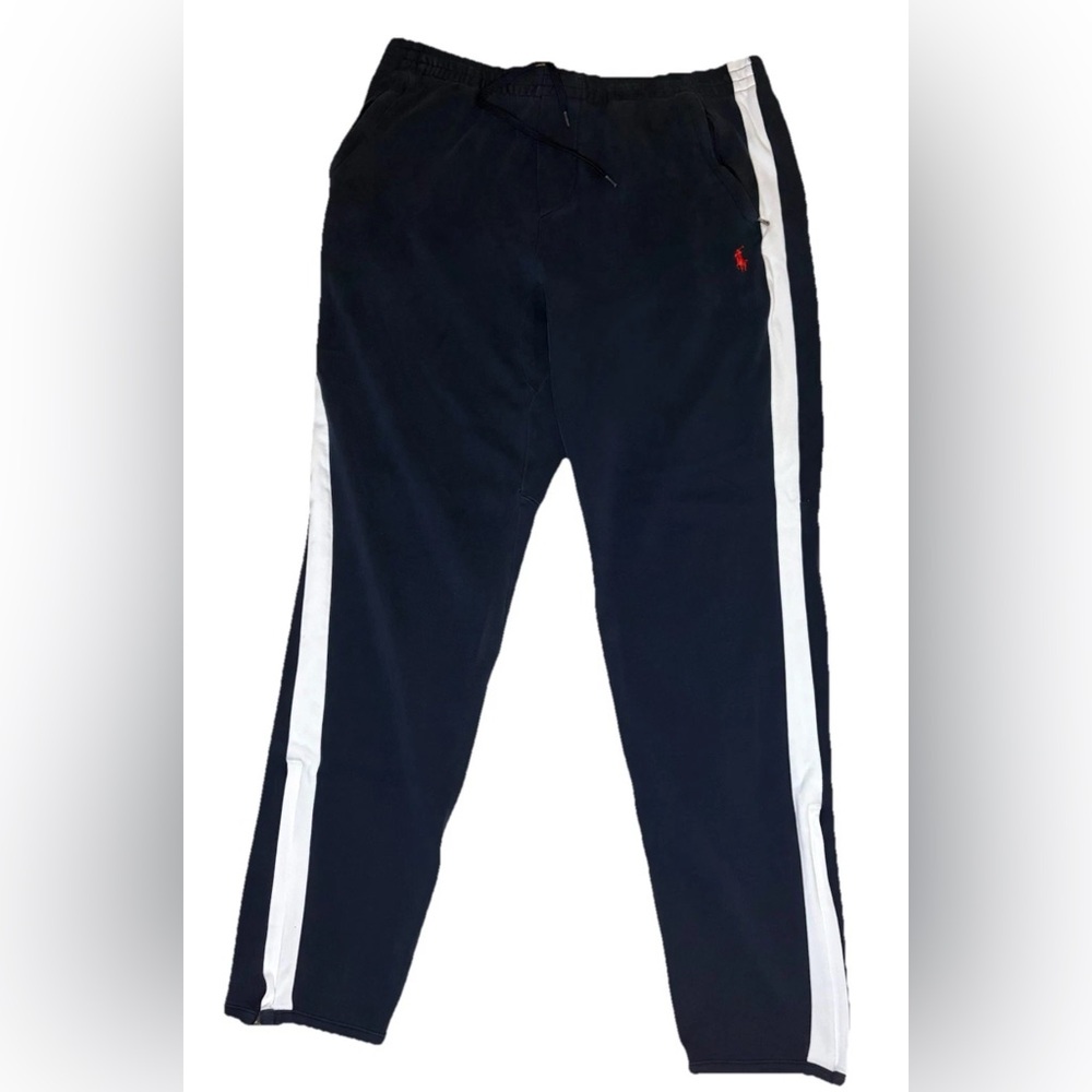 Polo Ralph Lauren Striped Track Sweatpants Navy Blue | I Size Large Like New